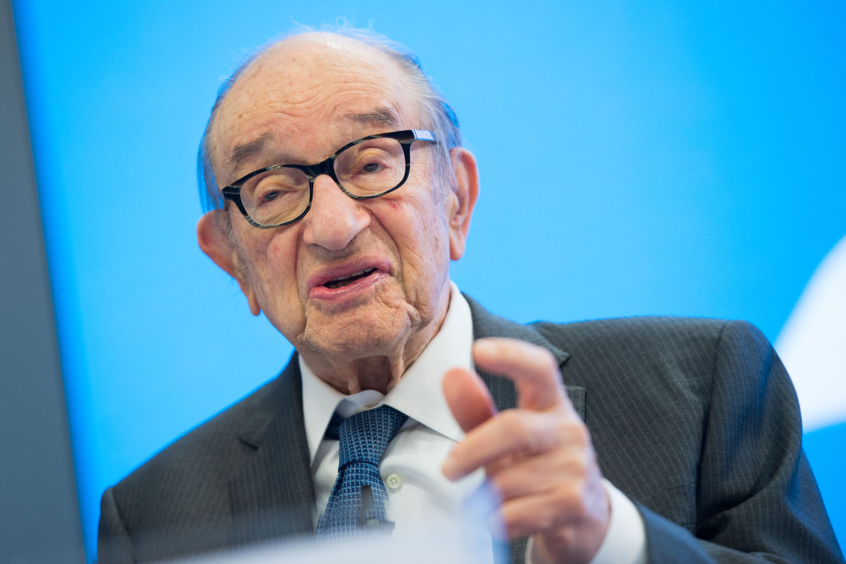 Federal Reserve Chairman Alan Greenspan Close-Up